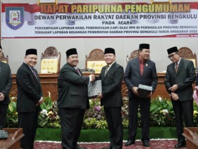 Pemprov Bengkulu Kembali Raih Opini WTP untuk ke-6 Kalinya