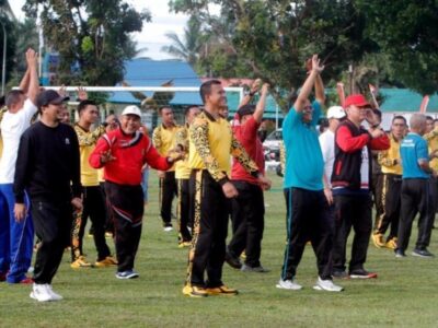 Sambut HUT Kaur ke-20, Dispora Gelar Senam Bersama