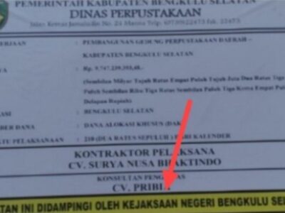 Jaksa Copot Papan Nama Proyek di Bengkulu Selatan
