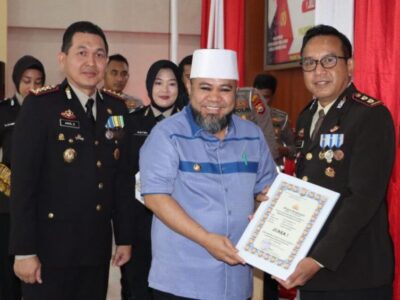 Walikota Helmi Hasan Hadiri Peringatan HUT Bhayangkara Ke-77
