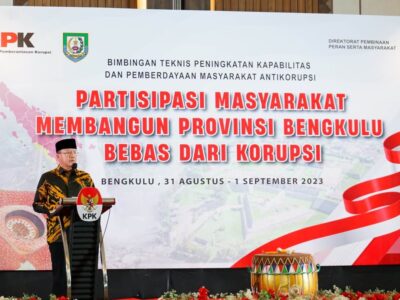 Peran Aktif Masyarakat Diharapkan Bangun Bengkulu Bebas Korupsi