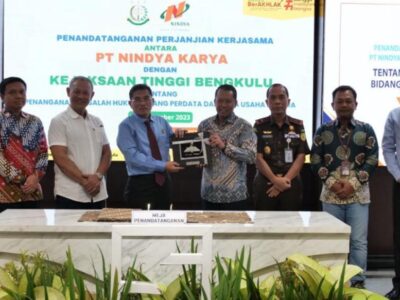 Garap Proyek Rp 105 Miliar di Bengkulu, PT Nindya Karya MoU dengan Kejati