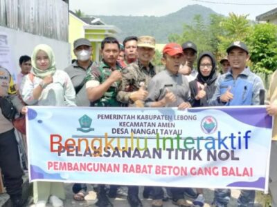 Pemdes Nangai Tayau Laksanakan Titik Nol Pengerjaan Rabat Beton Tahap II