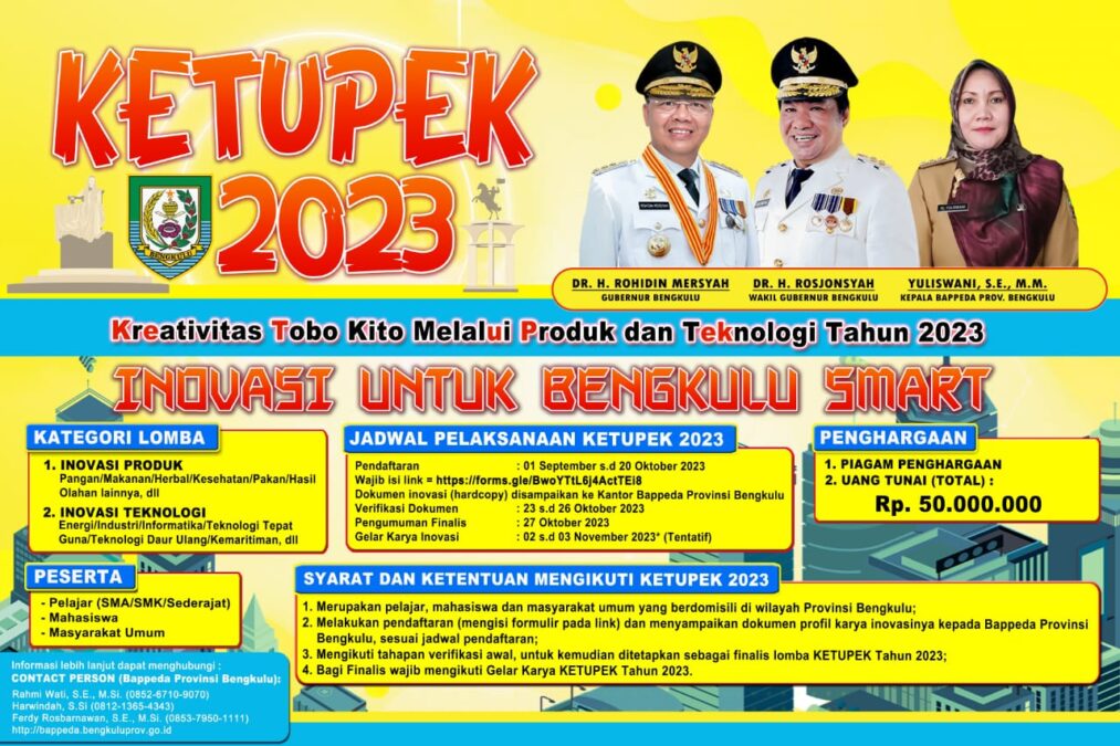 Terbuka untuk Umum, Lomba KETUPEK 2023 Total Hadiah Rp 50 Juta, Ini Ketentuannya