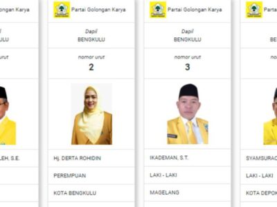 Targetkan 2 Kursi, Ini Daftar Nama Caleg Golkar Bengkulu untuk DPR RI