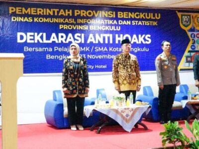 Gubernur Rohidin Hadiri Deklarasi Tangkal Hoaks Pelajar Kota Bengkulu