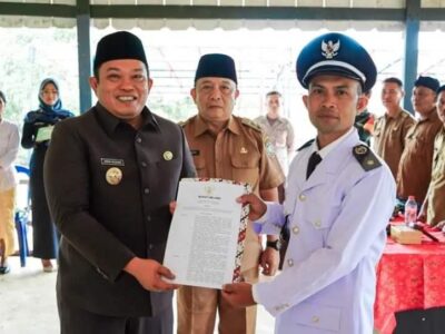 Bupati Erwin Pesankan Ini di Pelantikan Kepala Desa Banyu Kencana