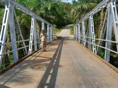 Perbaikan Jembatan Desa Manjunto Jaya Mendapat Apresiasi Warga