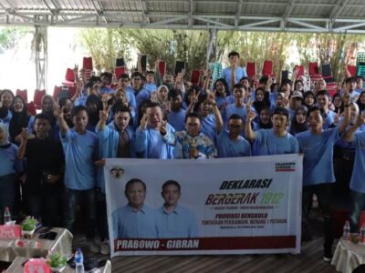 Relawan Bergerak 1912 untuk Prabowo-Gibran Deklarasi di Bengkulu