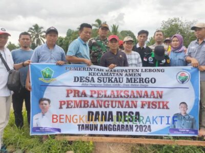 Pemdes Sukau Mergo Gelar Kegiatan Titik Nol Pembangunan JUT dan SPAL