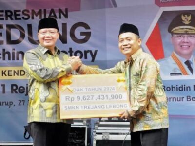 Suharto Apresiasi Peresmian Teaching Factory SMKN 1 Rejang Lebong