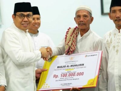 Pemprov Bengkulu Salurkan Bantuan Pembangunan Masjid di Desa Pasar Pino