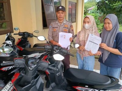 Polsek Seluma Terima 10 Unit Motor Titipan Milik Pemudik