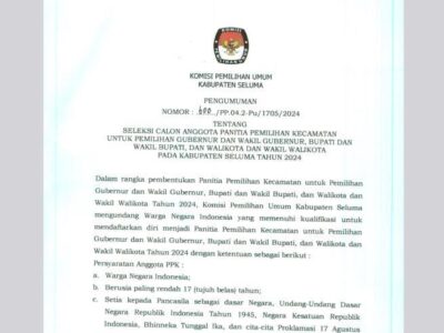 KPU Seluma Buka Pendaftaran Ulang PPK Pilkada 2024, Ini Syarat dan Jadwalnya