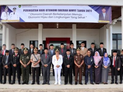 Bupati Gusnan Mulyadi Pimpin Upacara Hari OTDA Ke XXVIII 2024