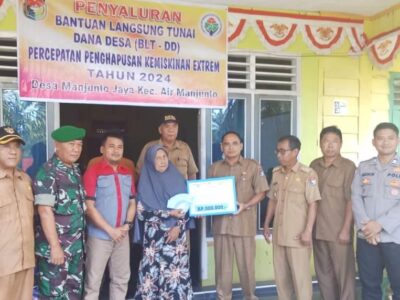 Pemerintah Desa Manjuto Jaya Salurkan BLT Dana Desa Tahap I