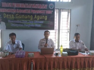 Pemdes Gunung Agung Adakan Pelatihan Peningkatan Kapasitas Perangkat Desa
