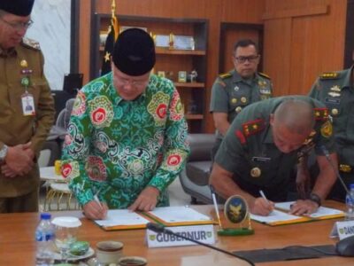 Pemprov dan Danrem Tandatangani Perjanjian Kerja Sama Program Pembangunan RTLH