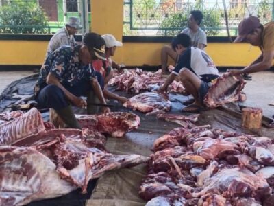 Desa Perbo Kurban 10 Hewan, Kades Berharap Momen Iduladha Tingkatkan Kepedulian Warga