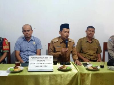 Pemdes Datar Ruyung Gelar Pembagian BLT dan Pra Pelaksanaan APBDes 2024