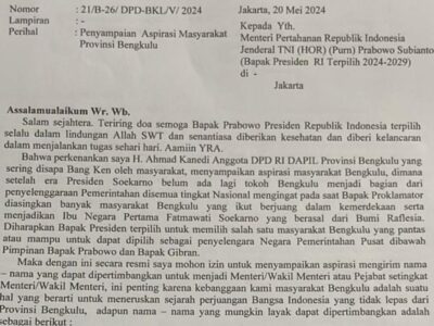 14 Tokoh Bengkulu Diusulkan Calon Menteri Prabowo