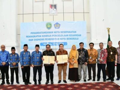 Kepala BPKAD Kota Bengkulu Dampingi Pj Walikota Audiensi dan MoU dengan Kanwil DJPB