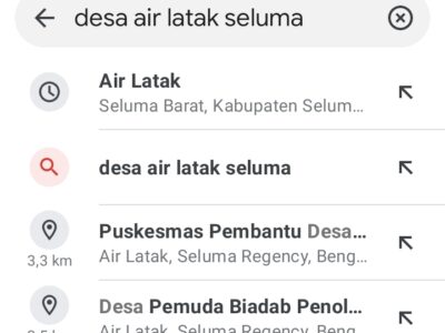 Kades Air Latak Sesalkan Oknum yang Merubah Nama Desa di Google Maps