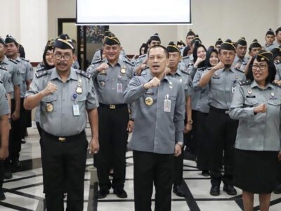 Kemenkumham Bengkulu Ikuti Apel Pagi Virtual Bersama Menkumham Supratman Andi Agtas