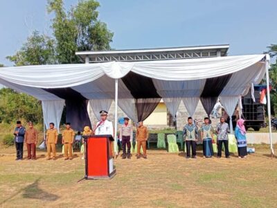 Pemdes Agung Jaya Gelar Upacara HUT ke-79 RI, Kades Ajak Masyarakat Maknai Arti Kemerdekaan