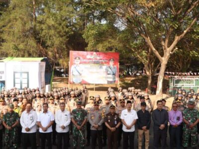 Kapolda Pimpin Simulasi Sispamkota Wujudkan Pemilu Damai di Bengkulu