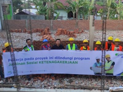 Bangun Lab SMA 4 Muhammadiyah, CV Sinergi Muda Konstruksi Daftarkan Pekerja ke BPJS