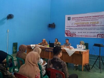Penguatan Partisipasi Publik, Kemenkumham Bengkulu Gelar Penyuluhan Hukum Serentak