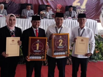 KPU Lebong Resmi Menetapkan Nomor Urut Cabup dan Cawabup, Kopli-Royana Nomor Satu