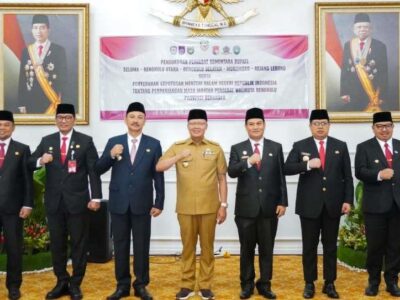 Gubernur Rohidin Lantik Pjs 5 Kabupaten dan 1Kota Jelang Pilkada 2024