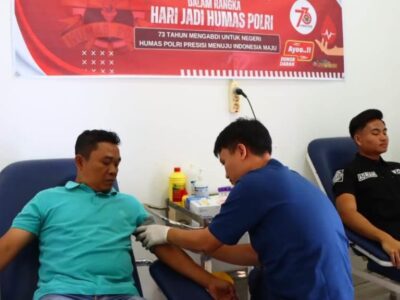Polres Lebong Gelar Donor Darah dalam Rangka HUT Humas Polri ke-73