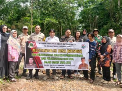Pemdes Sukau Kayo Gelar Titik Nol Pembangunan JUT