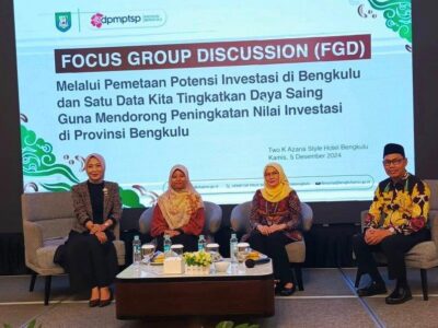 Pemprov Bengkulu Gelar FGD Pemetaan Potensi Investasi Daerah