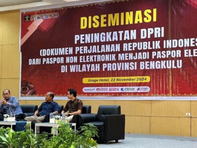 Pemprov Bengkulu Dukung Diseminasi Peningkatan DPRI ke Paspor Elektronik